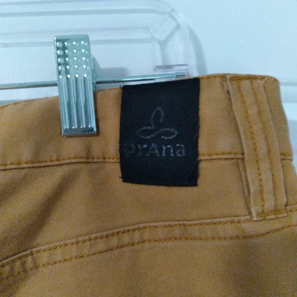 PrAna Breathe Pants Slim Fit Men's Size 38 Dark Tan Chino Hiking Outdoors - Picture 5 of 9